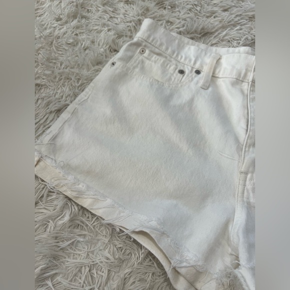 Madewell High-Rise Denim Shorts in Tile White - Size 30/ 12 - Picture 5 of 6